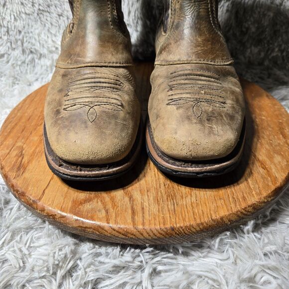 Cabelas Pinedale Mens Size 9.5D Square Toe Brown/Camo Leather Boots 2565615 - Picture 13 of 14